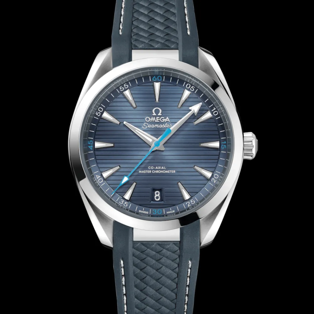 41 mm, steel on rubber strap^OMEGA New