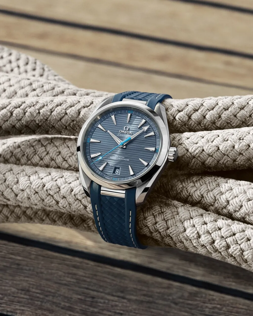 41 mm, steel on rubber strap^OMEGA New