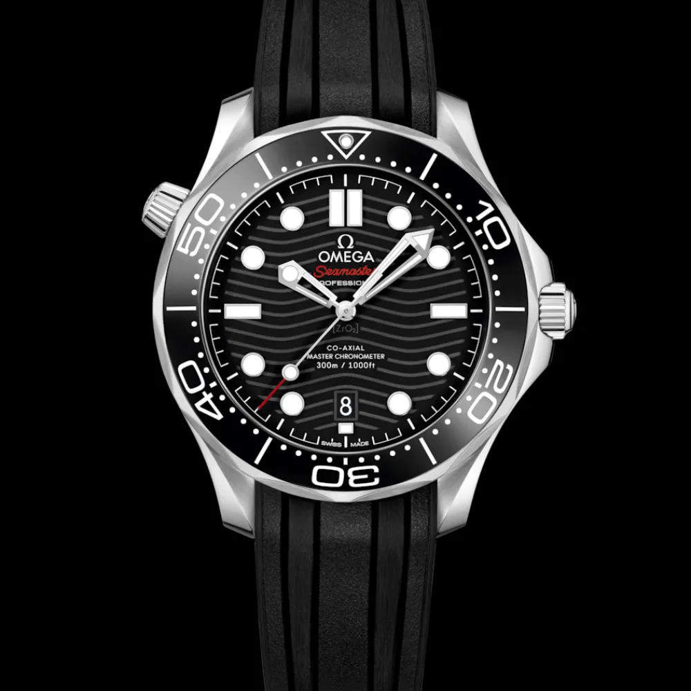 42 mm, steel on rubber strap^OMEGA Hot