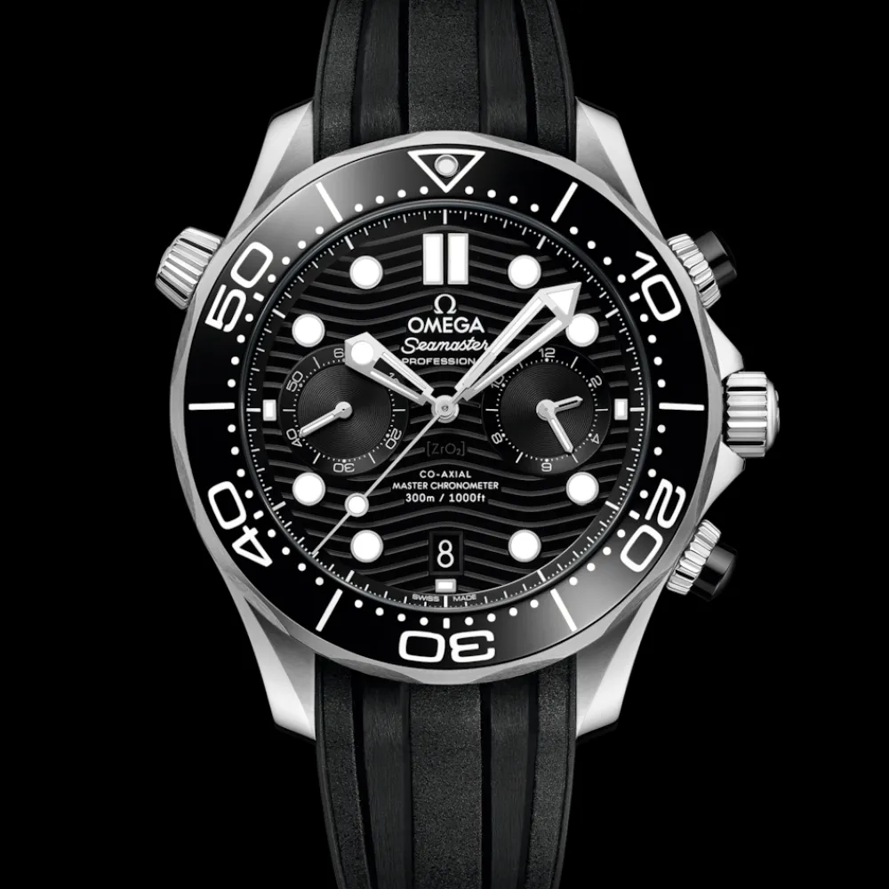 44 mm, steel on rubber strap^OMEGA New