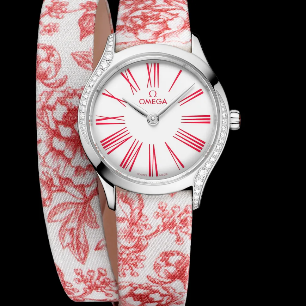 26 mm, steel on toile de jouy^OMEGA New
