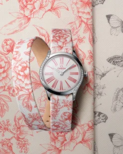 26 mm, steel on toile de jouy^OMEGA New