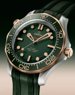 42 mm, titanium ‑ Bronze gold on rubber strap^OMEGA New