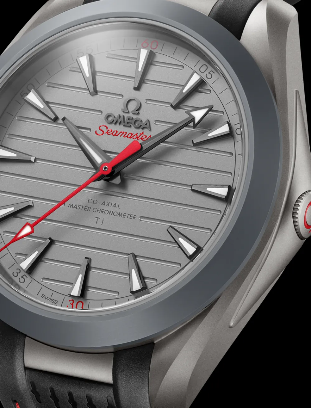 41 mm, titanium on rubber strap^OMEGA New