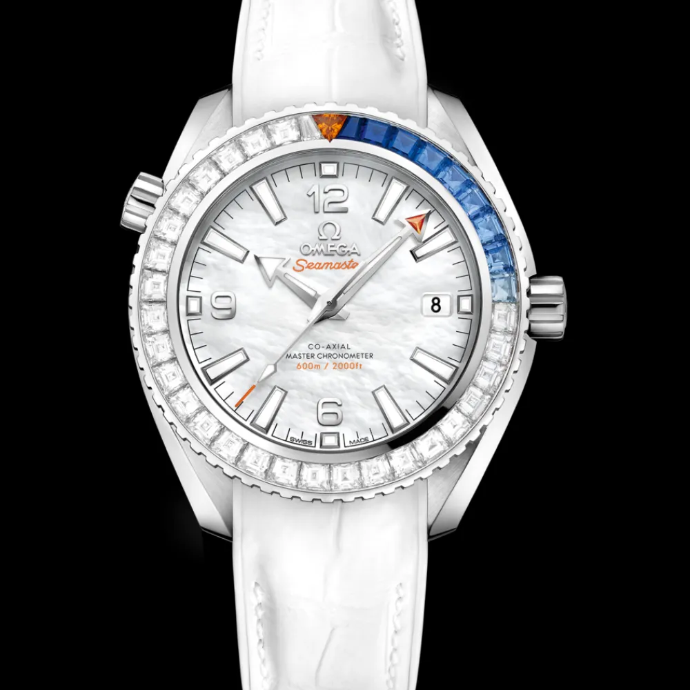 39.5 mm, white gold on leather strap with rubber lining^OMEGA Best