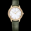 30 mm, yellow gold on leather strap^OMEGA Online