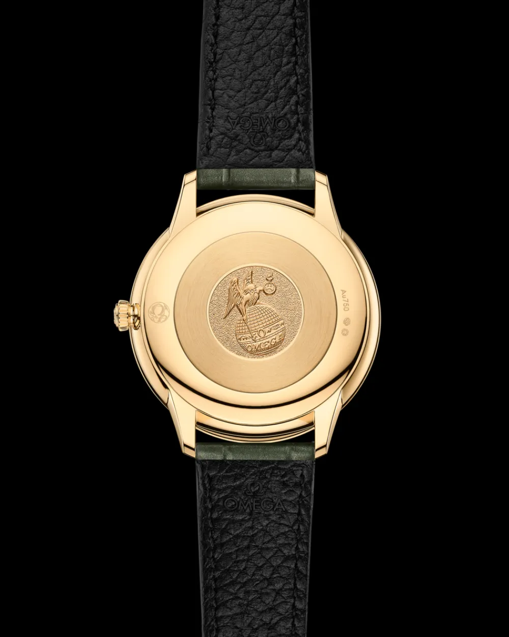 30 mm, yellow gold on leather strap^OMEGA Online