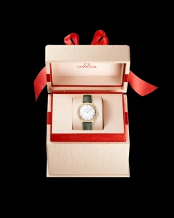 30 mm, yellow gold on leather strap^OMEGA Online