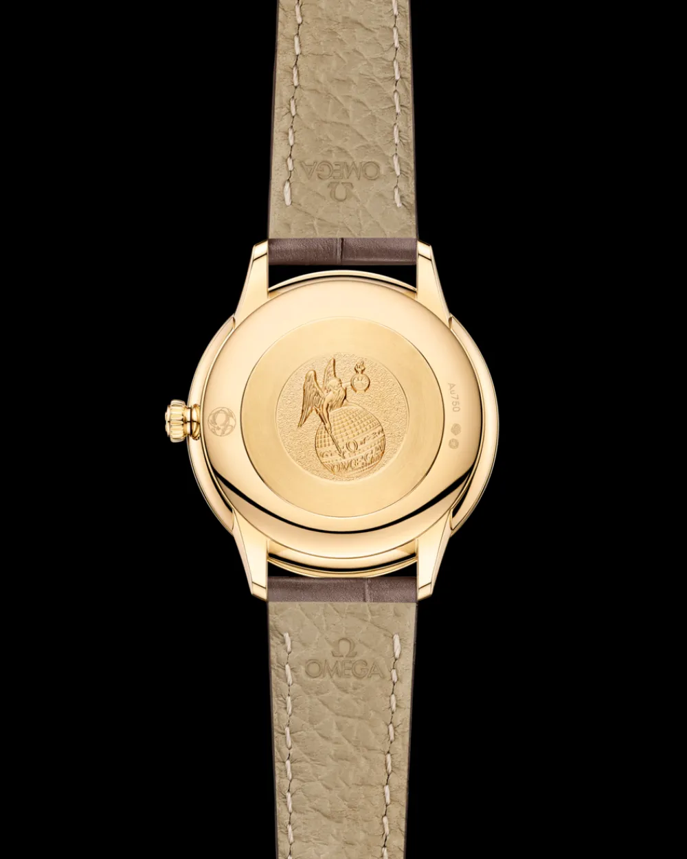 27.5 mm, yellow gold on leather strap^OMEGA Best