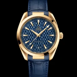 41 mm, yellow gold on leather strap^OMEGA Clearance
