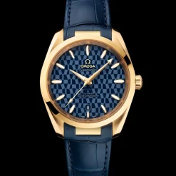 38 mm, yellow gold on leather strap^OMEGA Discount