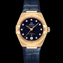 29 mm, yellow gold on leather strap^OMEGA Online