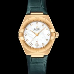 29 mm, yellow gold on leather strap^OMEGA Clearance