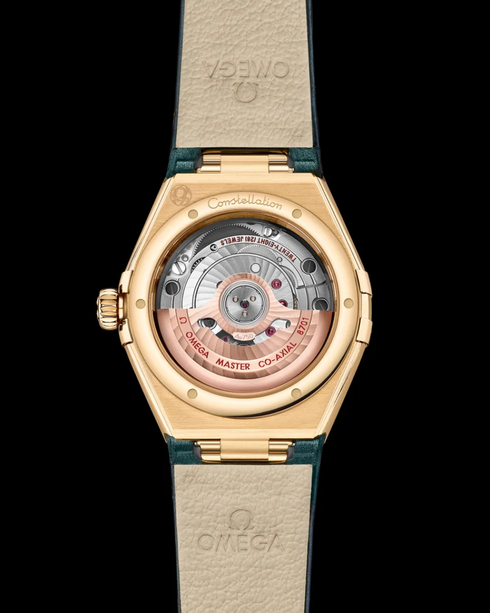 29 mm, yellow gold on leather strap^OMEGA Hot