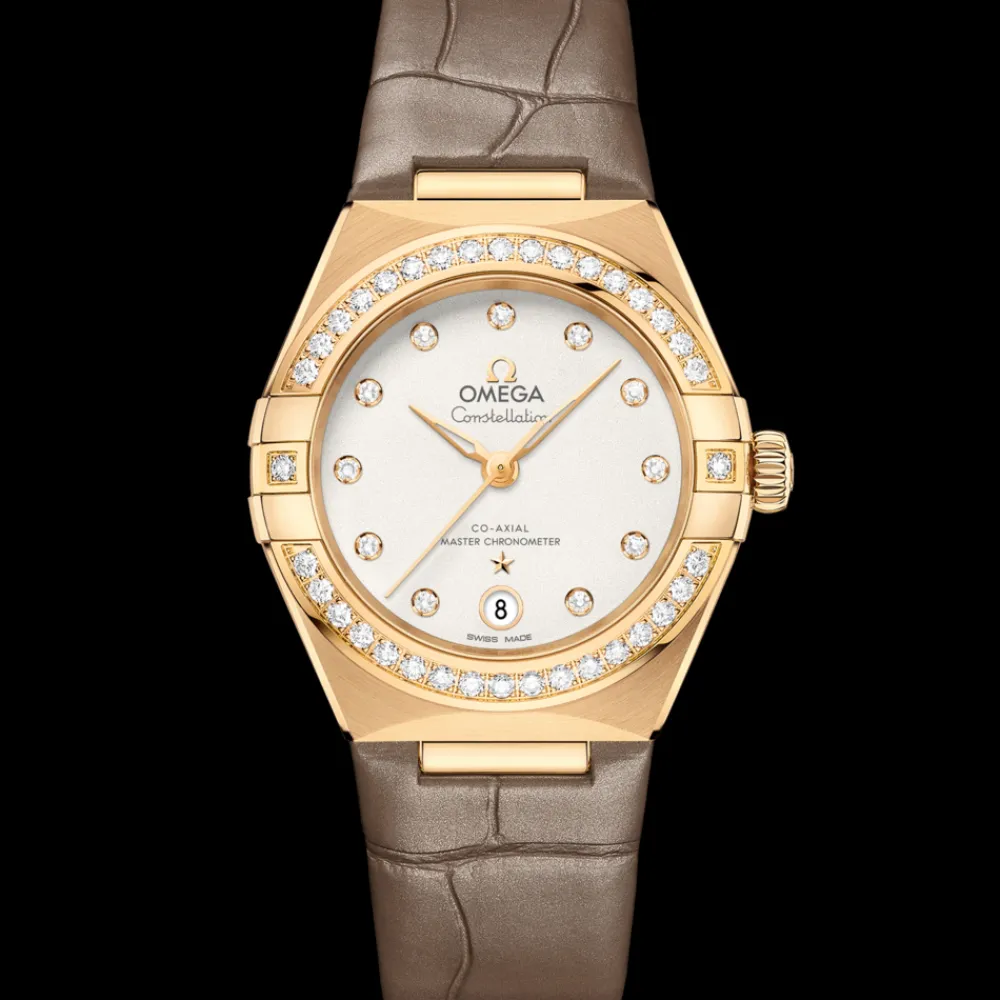 29 mm, yellow gold on leather strap^OMEGA Online