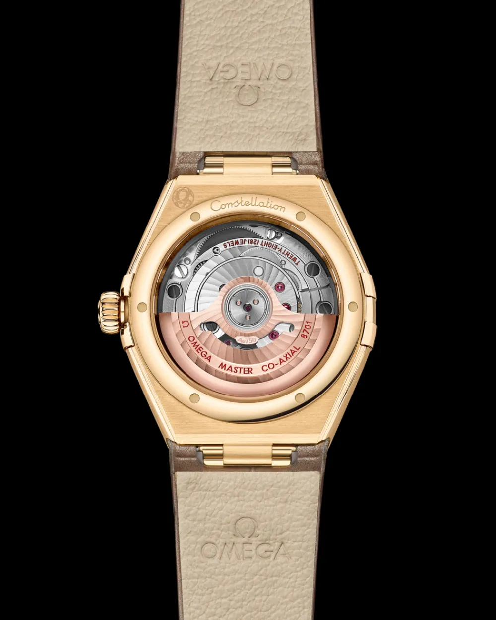 29 mm, yellow gold on leather strap^OMEGA Online