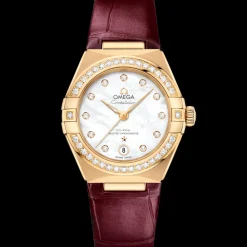29 mm, yellow gold on leather strap^OMEGA Hot