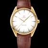 39.5 mm, yellow gold on leather strap^OMEGA Online