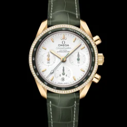 38 mm, yellow gold on leather strap^OMEGA Clearance