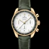 38 mm, yellow gold on leather strap^OMEGA Fashion