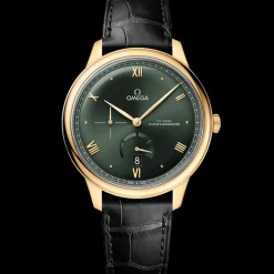 41 mm, yellow gold on leather strap^OMEGA Outlet