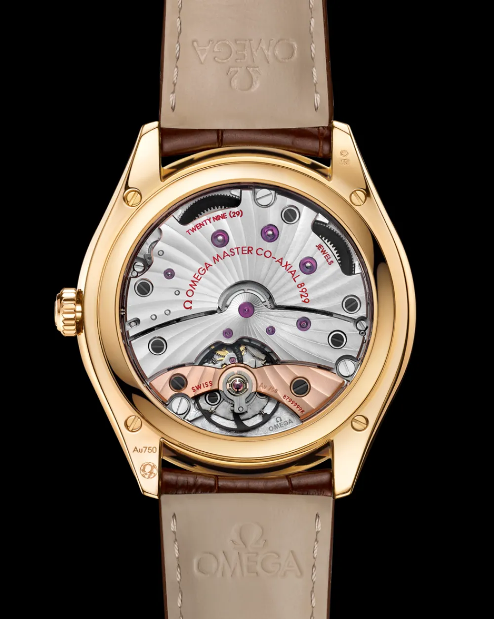 40 mm, yellow gold on leather strap^OMEGA Online