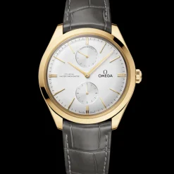 40 mm, yellow gold on leather strap^OMEGA Outlet