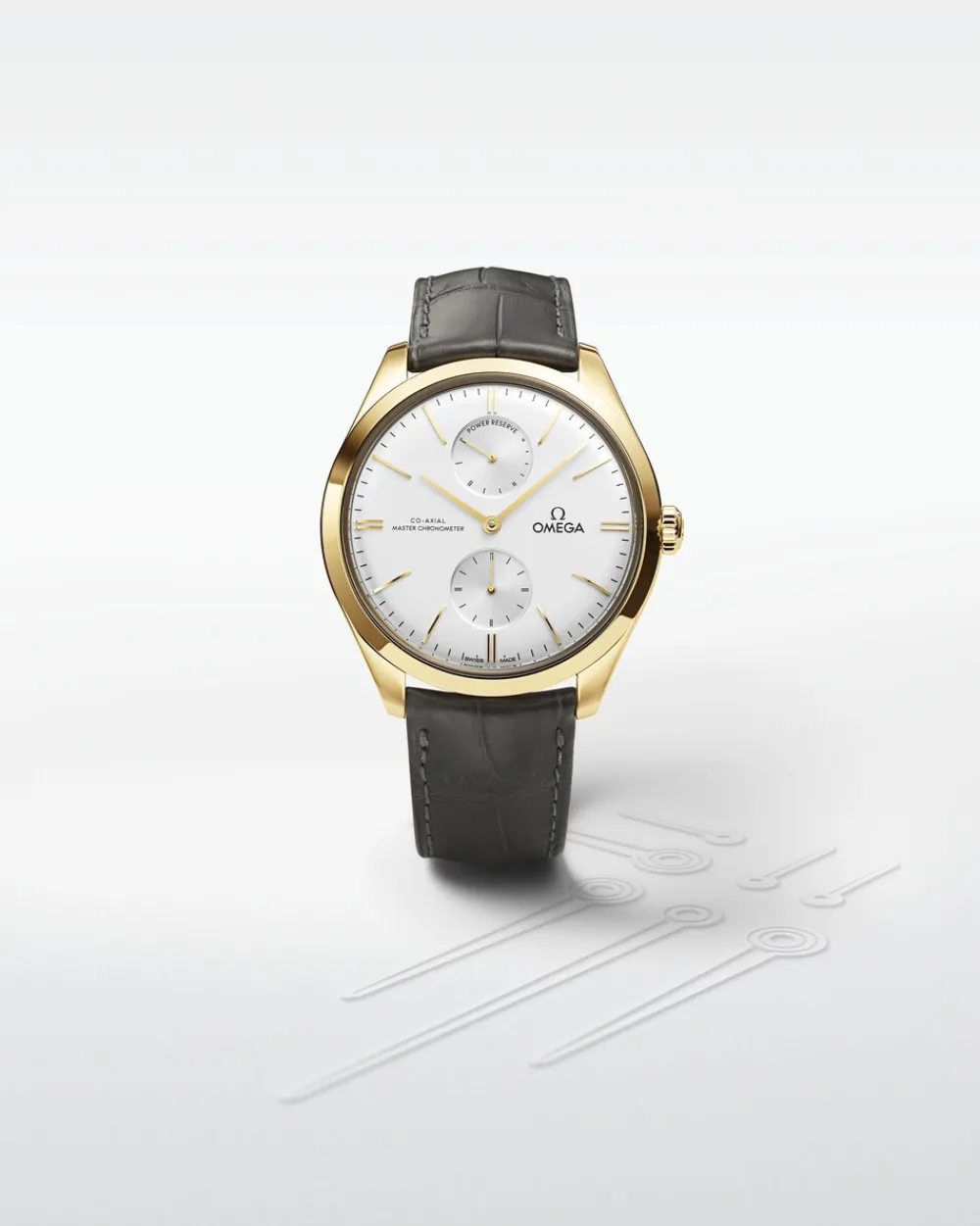 40 mm, yellow gold on leather strap^OMEGA Outlet