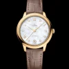 34 mm, yellow gold on leather strap^OMEGA Hot