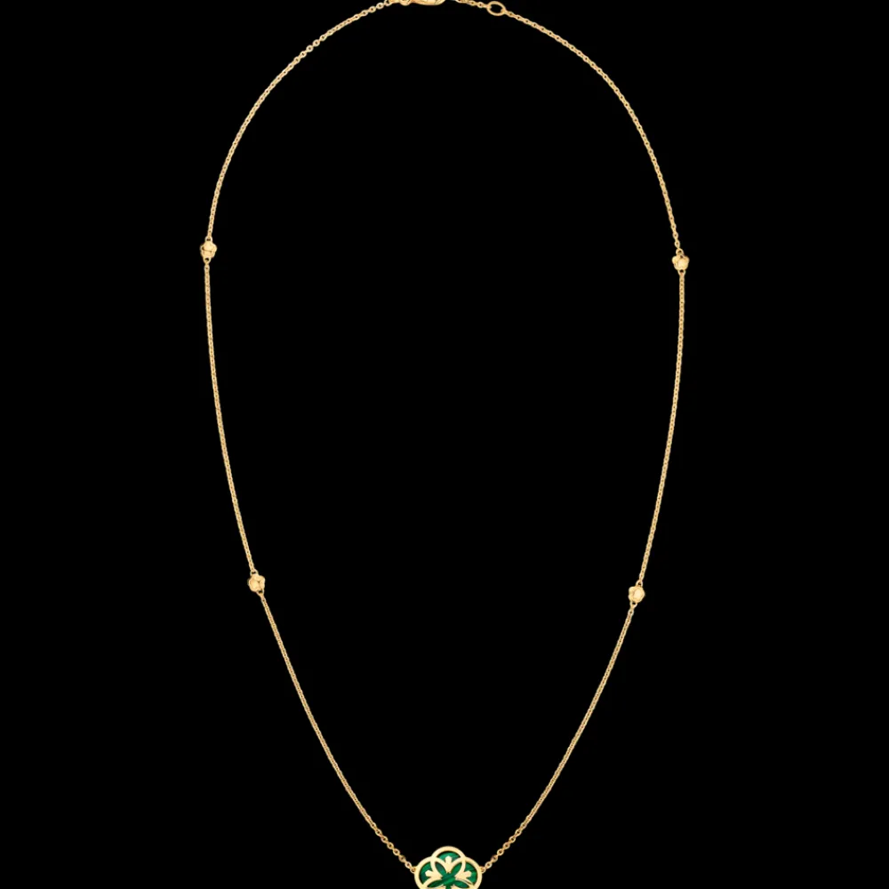 Necklace, 18k yellow gold, malachite^OMEGA Discount