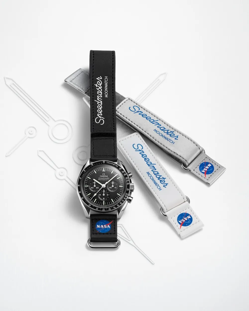 2‑piece black Speedmaster Moonwatch VELCRO® strap^OMEGA Discount