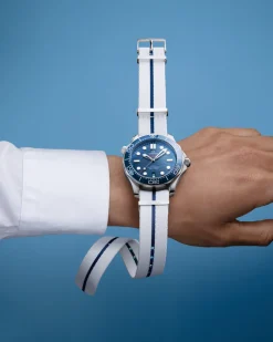 Polyamide, blue and white^OMEGA Clearance