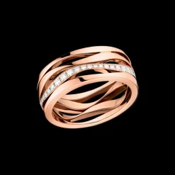 Ring, 18k red gold, diamonds^OMEGA Discount