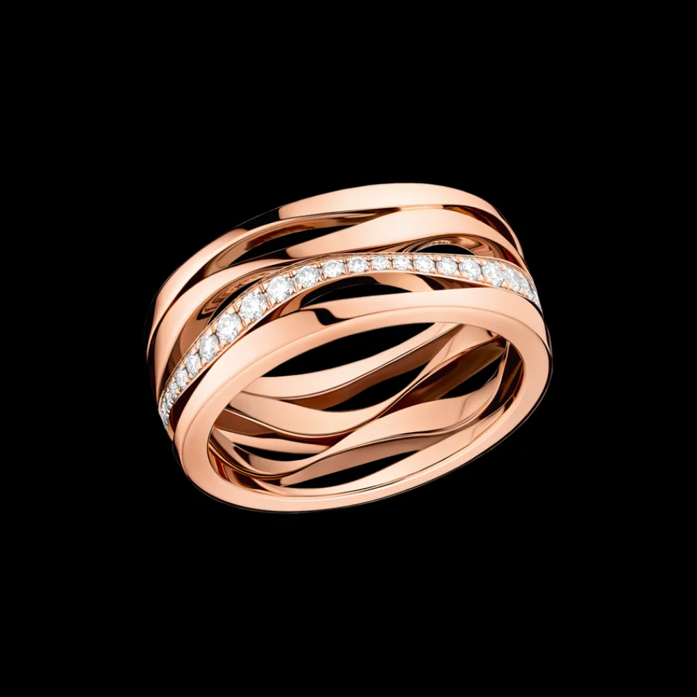 Ring, 18k red gold, diamonds^OMEGA Discount