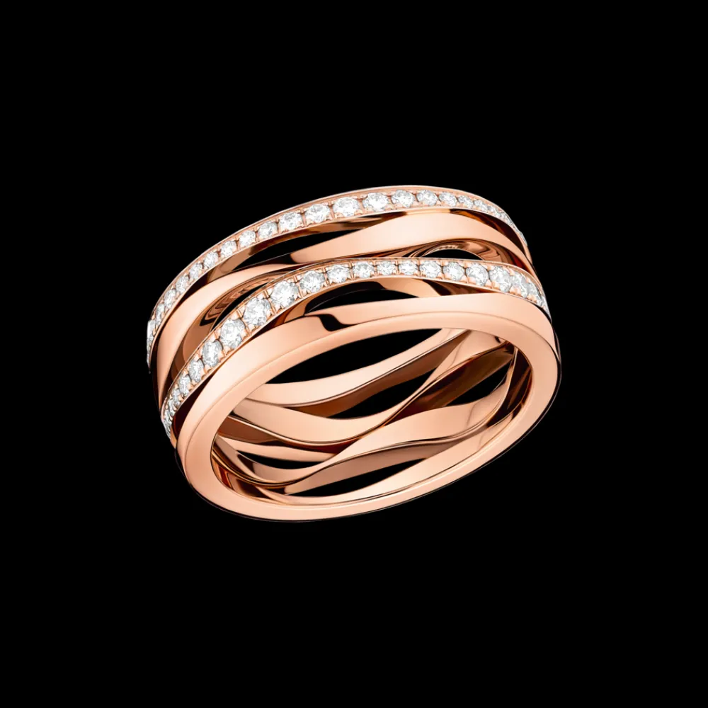 Ring, 18k red gold, diamonds^OMEGA Outlet