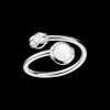 Ring, 18k white gold, diamonds, mother‑of‑pearl^OMEGA Clearance
