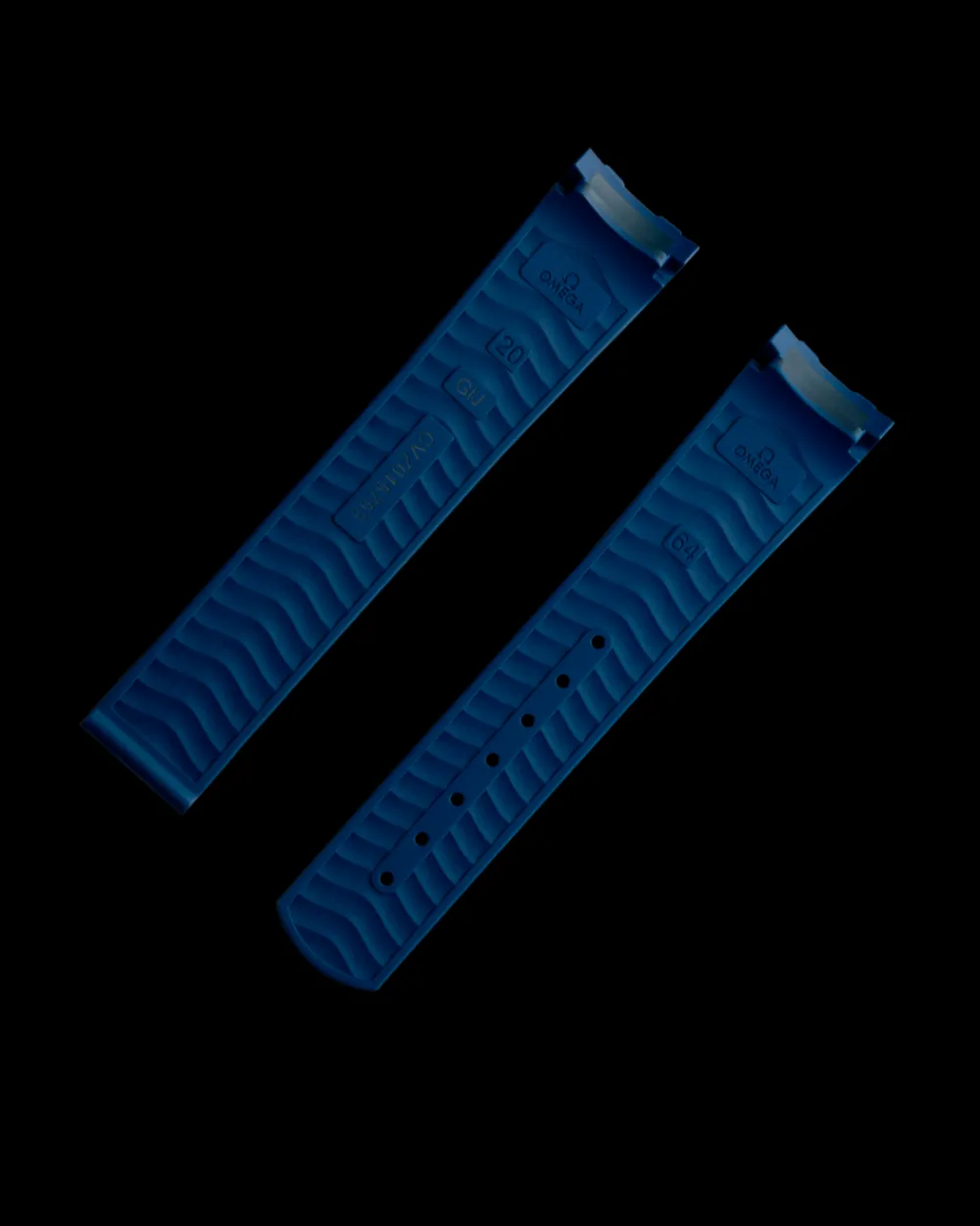 Seamaster Diver 300M blue rubber strap with foldover clasp^OMEGA Best