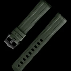 Seamaster Diver 300M green rubber strap with pin buckle^OMEGA Clearance