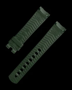 Seamaster Diver 300M green rubber strap with pin buckle^OMEGA Clearance