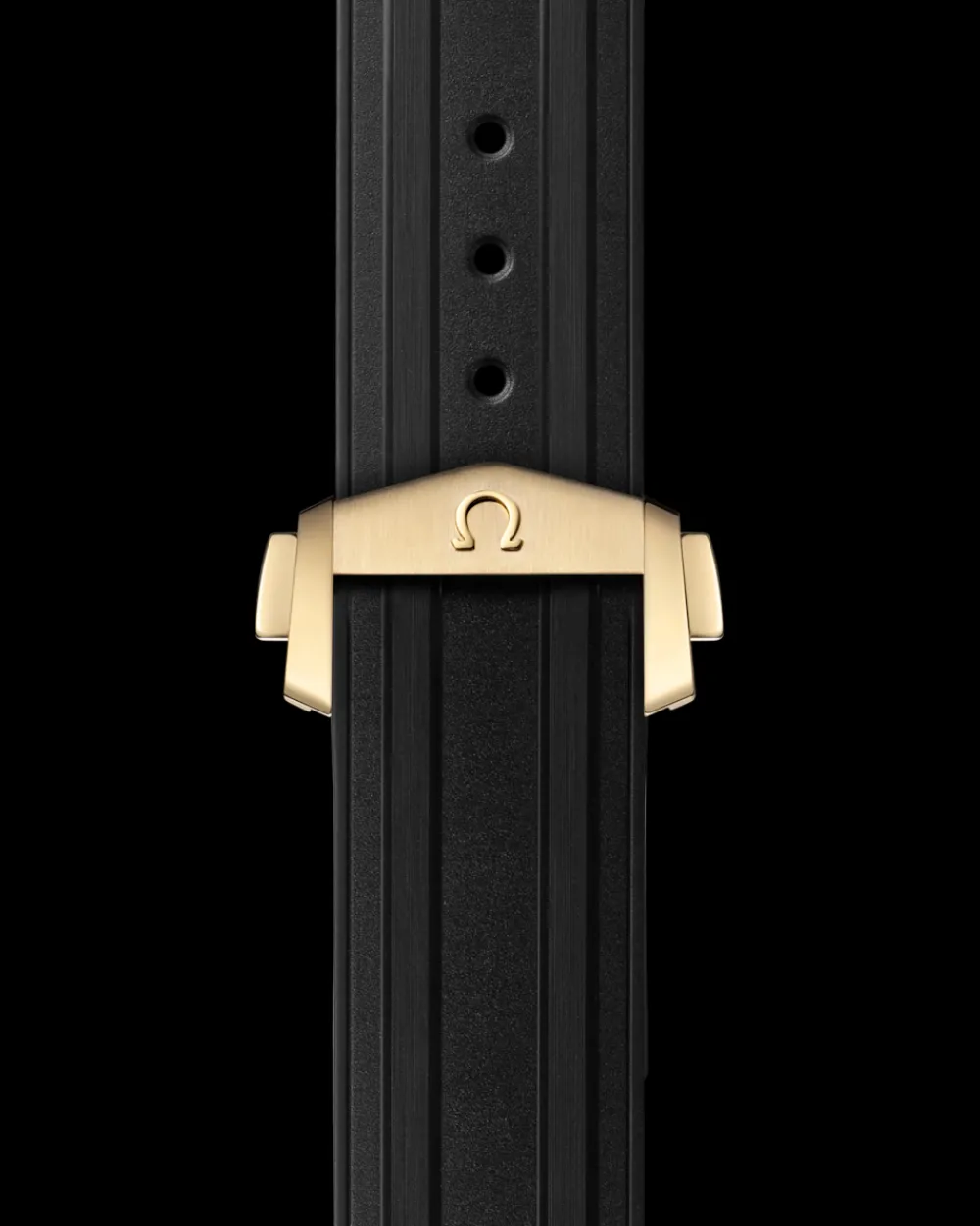 Speedmaster Moonwatch black rubber strap with foldover clasp^OMEGA Hot