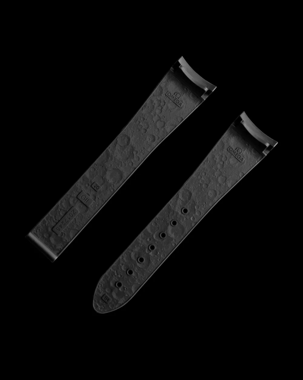 Speedmaster Moonwatch black rubber strap with foldover clasp^OMEGA Hot