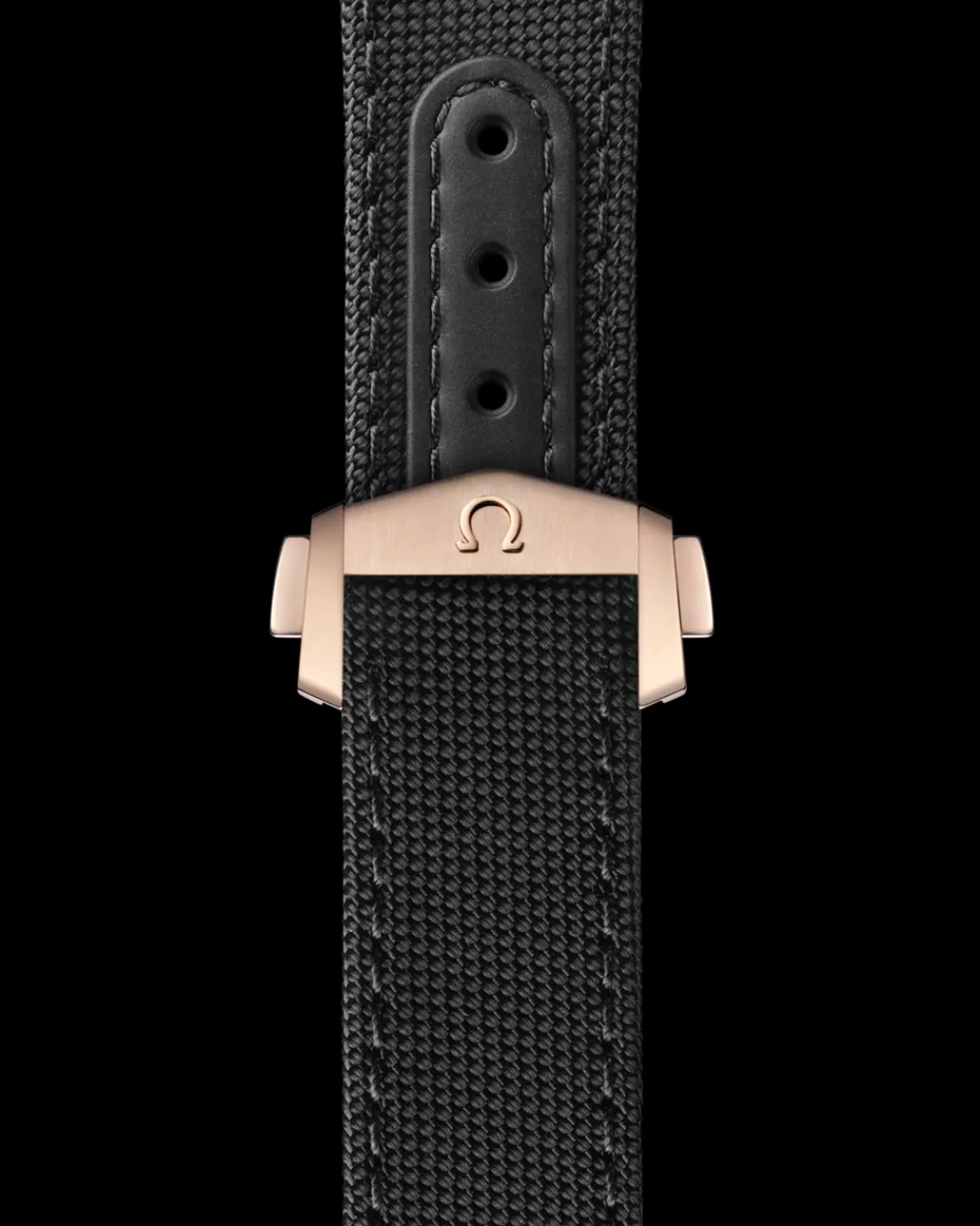 Speedmaster Moonwatch black fabric strap with foldover clasp^OMEGA Best