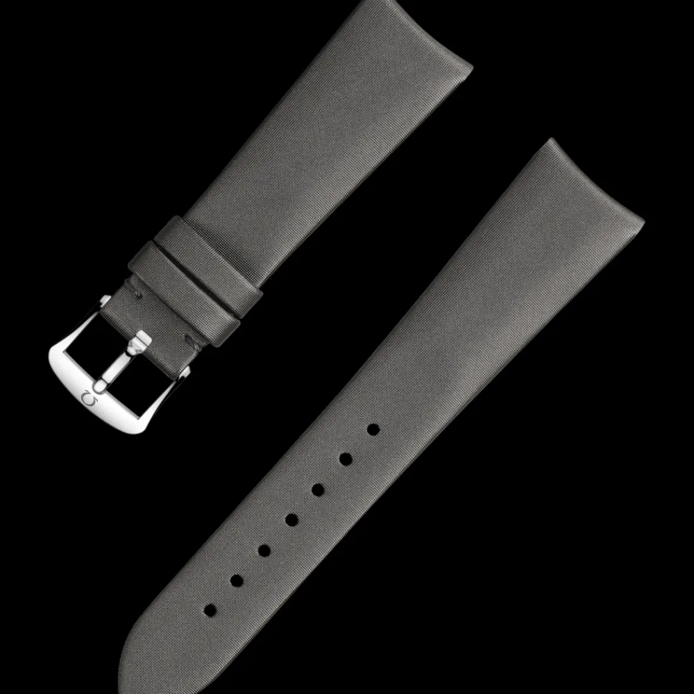Technological‑satin grey strap with pin buckle^OMEGA Online
