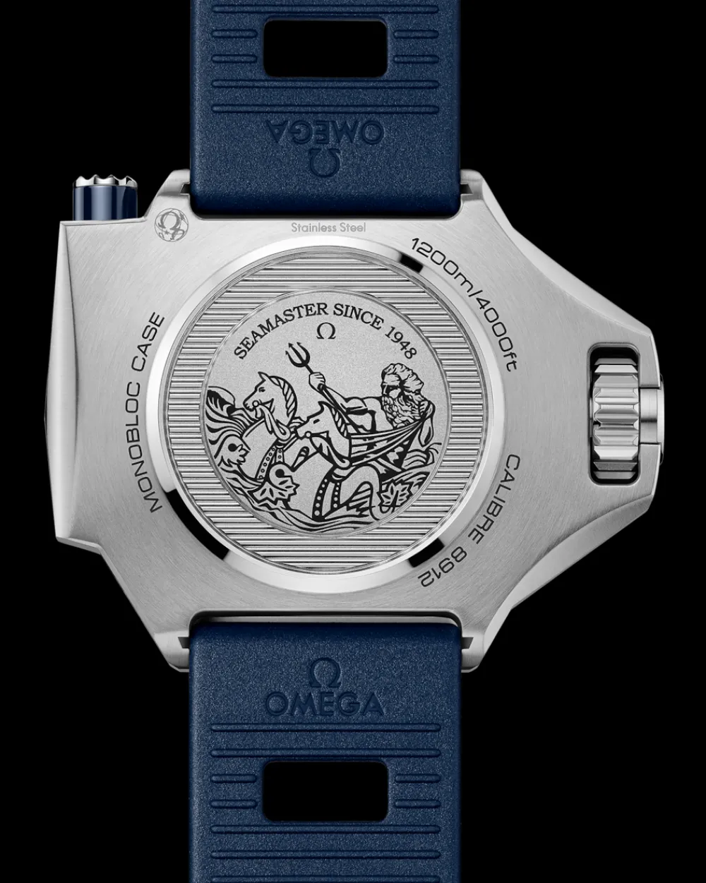 55x45 mm, O‑MEGASTEEL on rubber strap^OMEGA Fashion